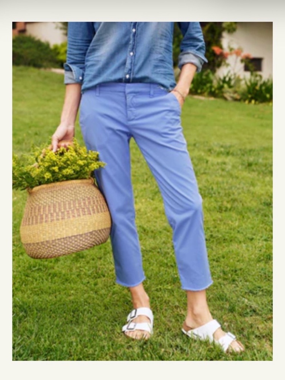 Frank & Eileen Light Periwinkle / Lilac Ankle Crop Pants
